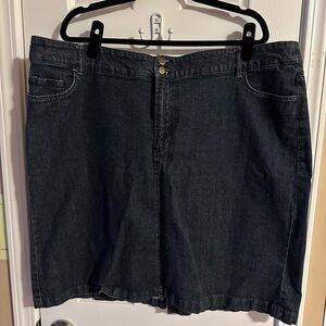 Just My Size Dark Denim Mini Skirt